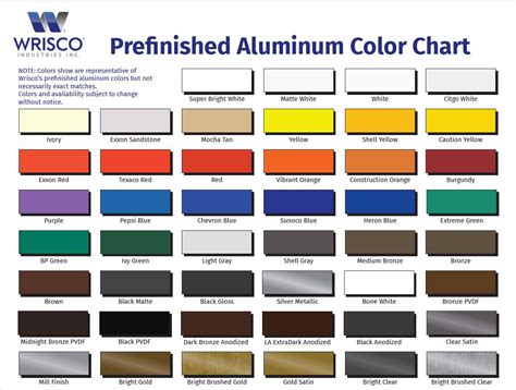 rgb sheet metal|metallic color code chart.